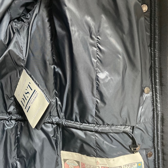 Moncler Hermine Down Puffer Coat Jacket Blue Size 0 - Picture 7 of 9